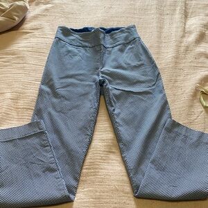 🍁Blue and White Patterned Pants Size 8